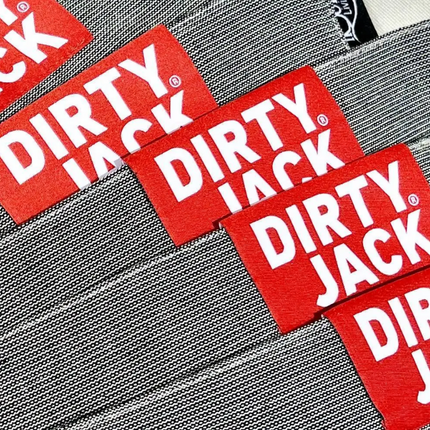 Dirty Jack Cooking Towel Charcoal Red-Ish Label