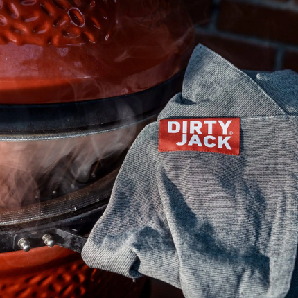 Dirty Jack Cooking Towel Charcoal Red-Ish Label