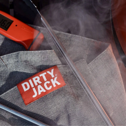 Dirty Jack Cooking Towel Charcoal Red-Ish Label