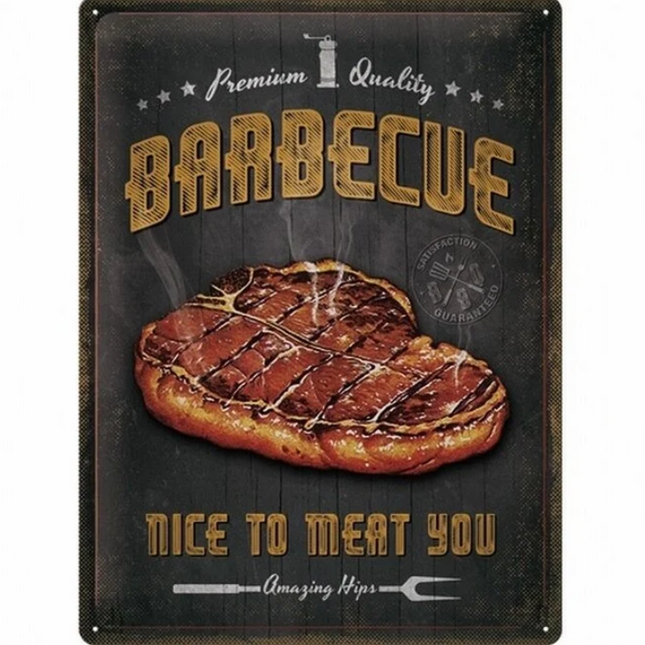 BBQ Wandbord Barbecue Nice To Meat 40x30cm