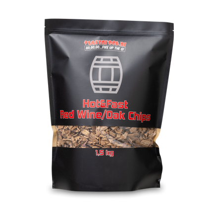 Vuur&amp;Rook Hot&amp;Fast Rotwein/Eichenchips 1,5 kg