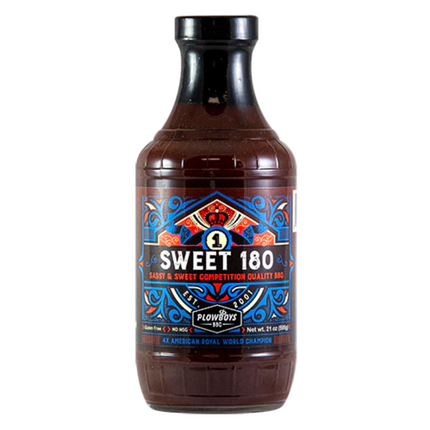 Plowboys Barbecue Sweet 180 BBQ Sauce 16oz