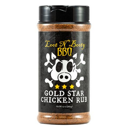 Loot n Booty BBQ Gold Star Chicken Rub 13oz