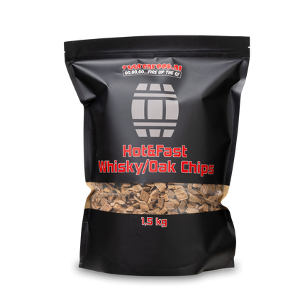 Vuur&amp;Rook Hot&amp;Fast Whiskey / Oak Chips 1.5 kg