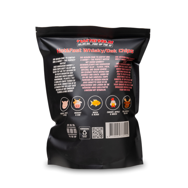 Vuur&Rook Hot&Fast Whisky / Eiken Chips 1,5 kg