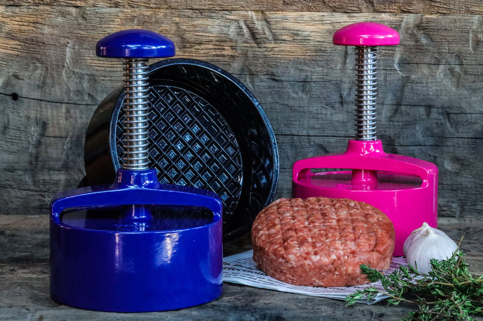 Adelmann Aluminium Hamburgerpers Roze Ø125mm