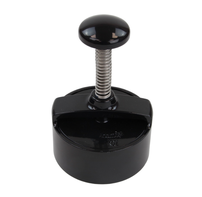 Adelmann Aluminium Hamburgerpers Zwart Ø100mm