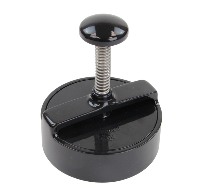 Adelmann Aluminium Hamburgerpers Zwart Ø125mm