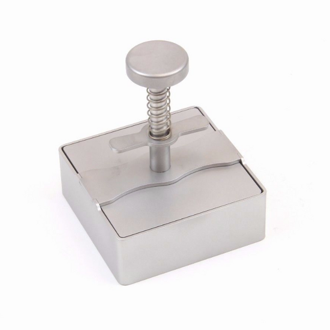 Adelmann RVS Hamburgerpers vierkant 90 mm