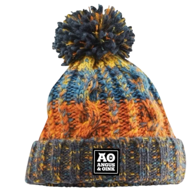 Angus & Oink Angus & Oink Beanie Yellow Teal Orange