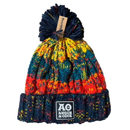 Angus & Oink Angus & Oink Beanie Yellow Teal Red