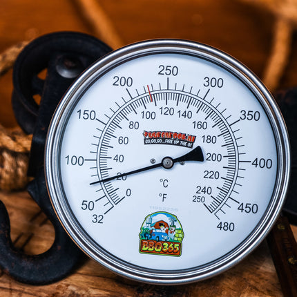 BBQ 365 Vuur&Rook / BBQ365 RVS Thermometer 125mm