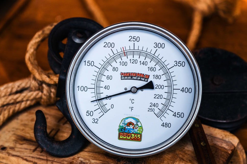 BBQ 365 Vuur&Rook / BBQ365 RVS Thermometer 125mm