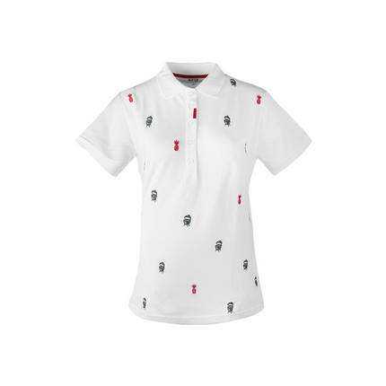 Big Green Egg Big Green Egg Golf Poloshirt Dames Wit