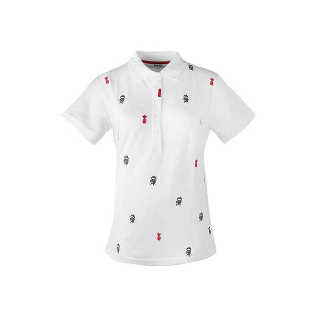 Big Green Egg Big Green Egg Golf Poloshirt Dames Wit