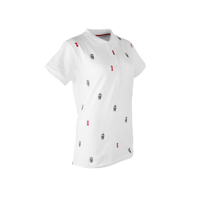 Big Green Egg Big Green Egg Golf Poloshirt Dames Wit