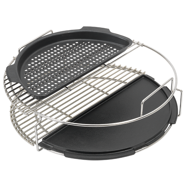 Big Green Egg Big Green Egg Half Moon Cast Iron Plancha Griddle XLarge