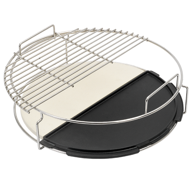 Big Green Egg Big Green Egg Half Moon Cast Iron Plancha Griddle XLarge