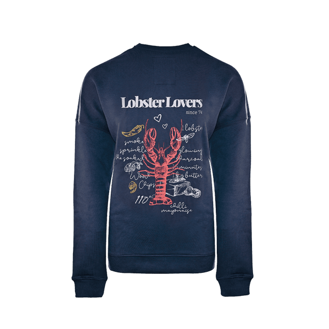 Big Green Egg Big Green Egg Oversized Sweater Lobster Lovers Dames Blauw