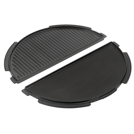 Big Green Egg TRANSPORT DAMAGE: Big Green Egg Half Moon Cast Iron Plancha Griddle Large