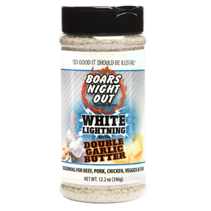 Boars Night Out Boars Night Out White Lightning Double Garlic Butter Seasoning 12.2oz