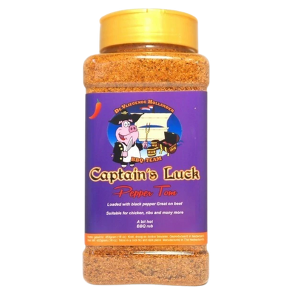 Captain's Luck Captain's Luck Pepper Tom BBQ Rub 453 gram