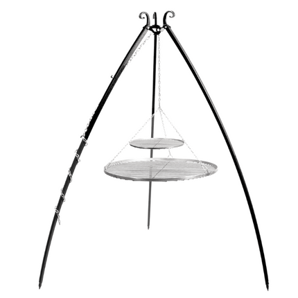 Cookking Cookking Driepoot Gebogen met Dubbel RVS Rooster 200 cm
