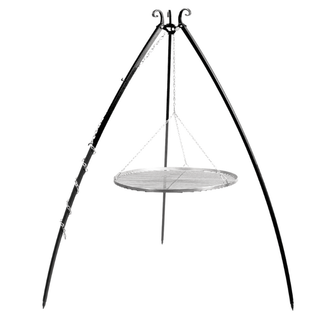 Cookking Cookking Driepoot Gebogen met RVS Rooster 200 cm