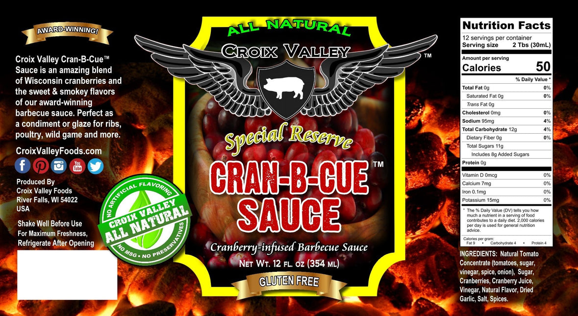 Croix Valley Croix Valley Cran-B-Cue BBQ Sauce 12 oz