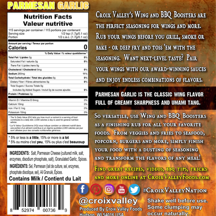 Croix Valley Croix Valley Parmesan Garlic Wing Booster 7 oz