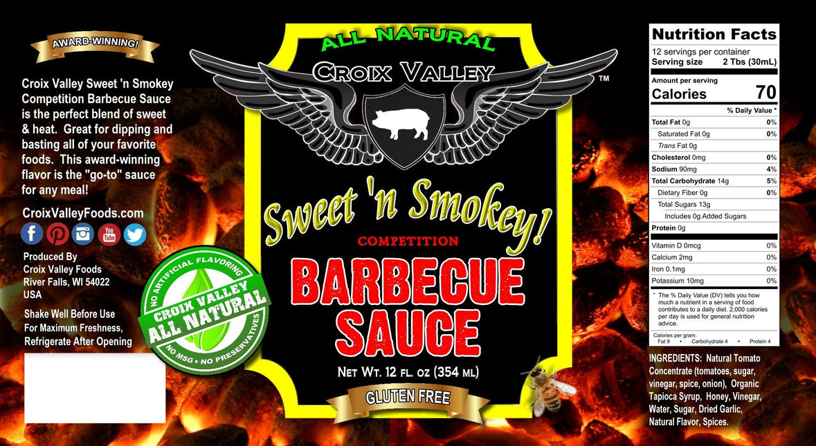 Croix Valley Croix Valley Sweet 'n Smokey Competition Barbecue Sauce 12 oz