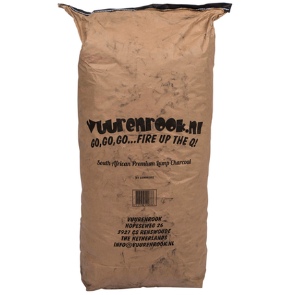 Dammers Transport Damage: Vuur&Rook South African Premium Lump Charcoal 100% Black Wattle by Dammers 10 kg