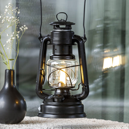 Feuerhand Original Feuerhand Stormlantaarn Mat Zwart LED