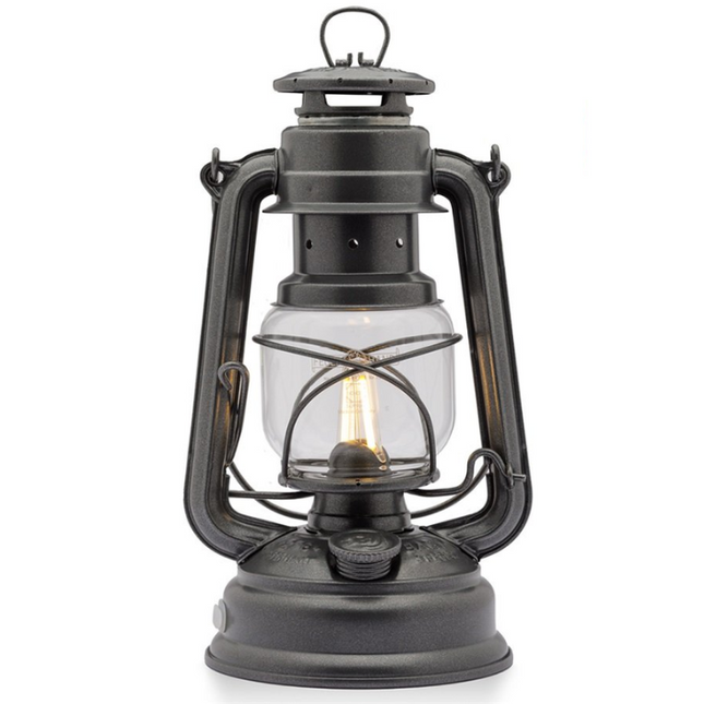 Feuerhand Original Feuerhand Stormlantaarn Metalic Grijs LED