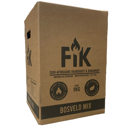 Fik Fik Zuid-Afrikaans Braaihout Bosveld Mix 9 kg