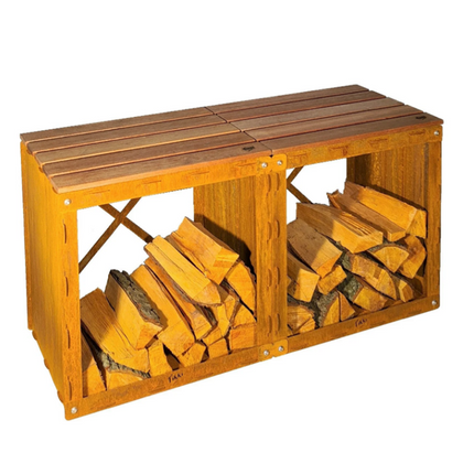 Fikki Fikki Wood Storage Bench