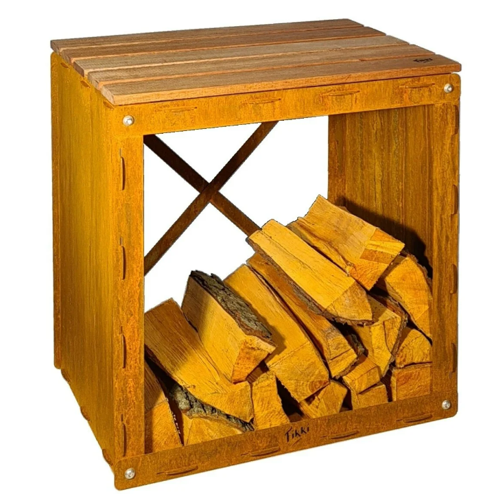 Fikki Holz-Fußhocker mit Aufbewahrung – Vuur & Rook