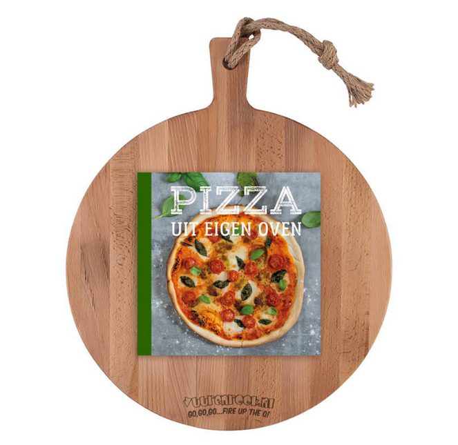 Vuur&amp;Rook Pure Wood Serving Board Round 35cm + Pizza from our own Oven