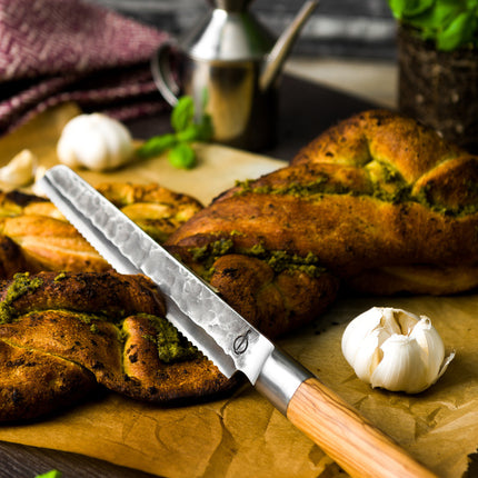 Olive Forged Bread Knife