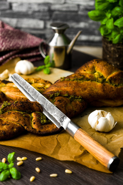 Olive Forged Bread Knife