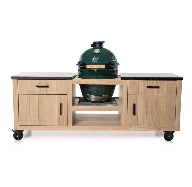 Oak Table Classic Long I Big Green Egg Medium &amp; Large