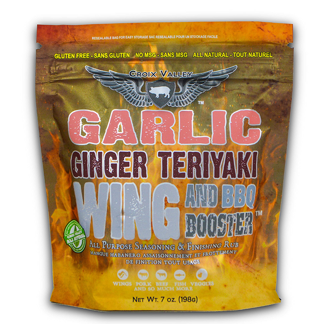 Croix Valley Garlic Ginger Teriyaki Wing and BBQ Booster 7 oz 