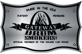 Gateway Drum Smoker - 55 Gallon Matte Charcoal No Plate