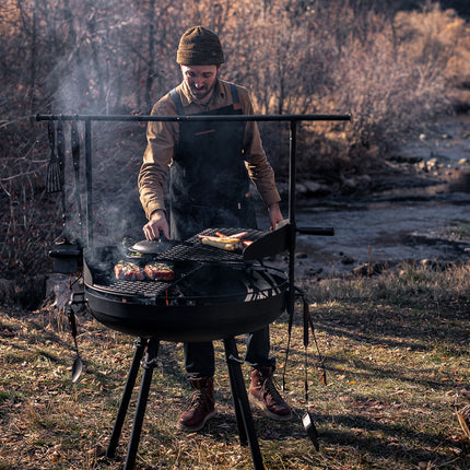 Barebones Cowboy Fire Pit Grill System