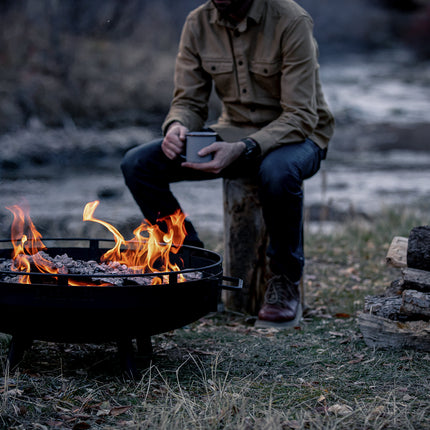 Barebones Cowboy Fire Pit Grill System