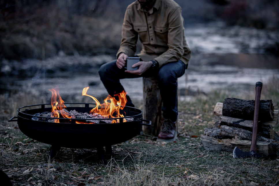 Barebones Cowboy Fire Pit Grillsystem