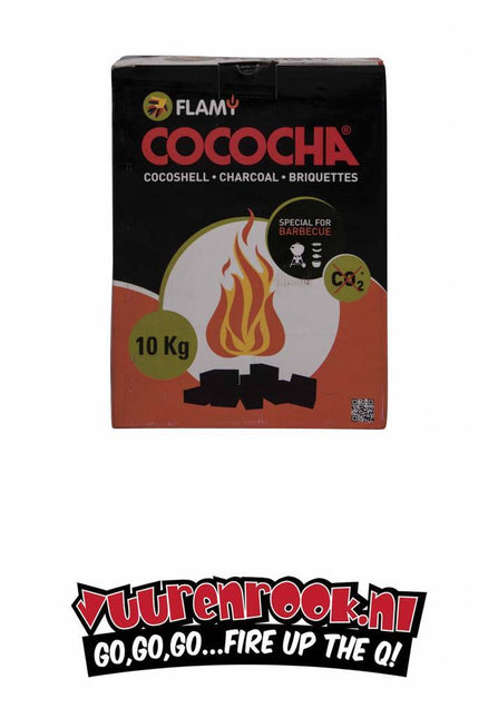 Flamy Coconut Briquettes 3 kg By Cococha (Cubes)