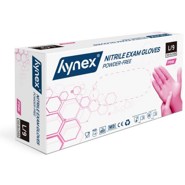 Hynex Nitrile Gloves Xtra Strong Pink 100 pieces Large