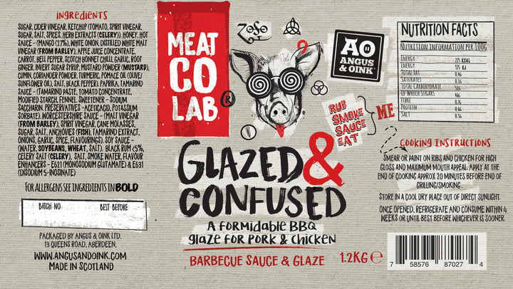 Angus&amp;Oink (Meat Co Lab) Glazed &amp; Confused- BBQ Sauce &amp; Glaze 300 ml