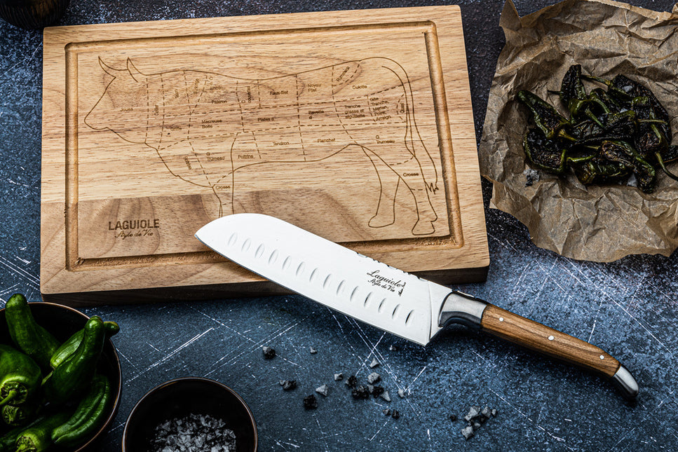 Laguiole Santoku Including Cutting Board